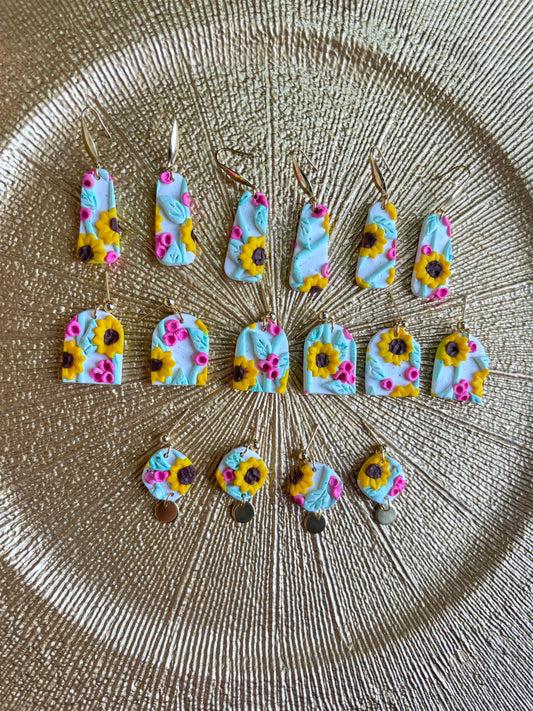 Boucles d'oreilles tournesols