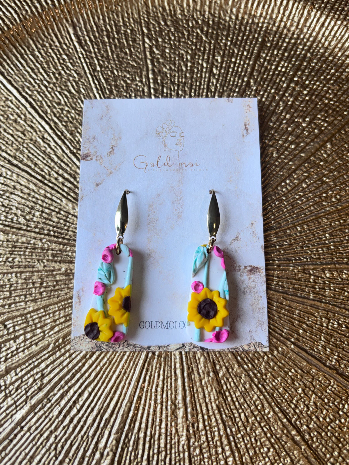Boucles d'oreilles tournesols