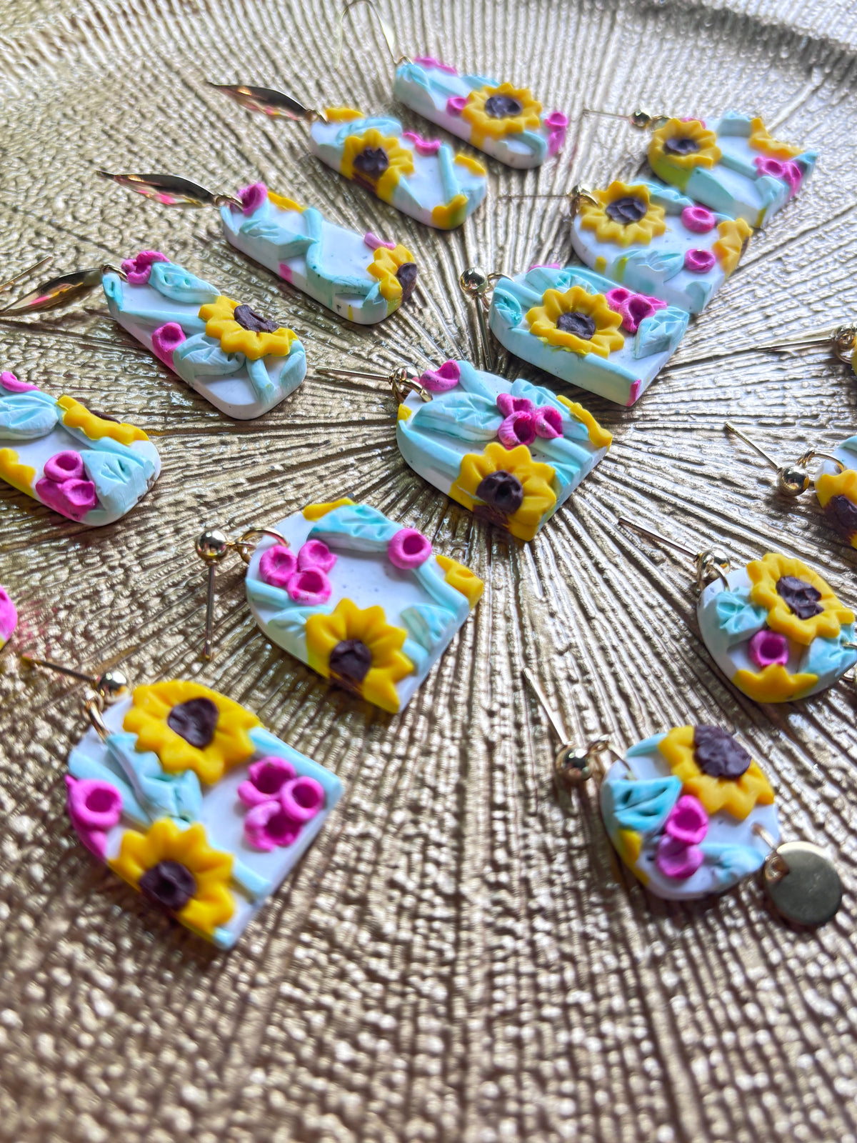 Boucles d'oreilles tournesols