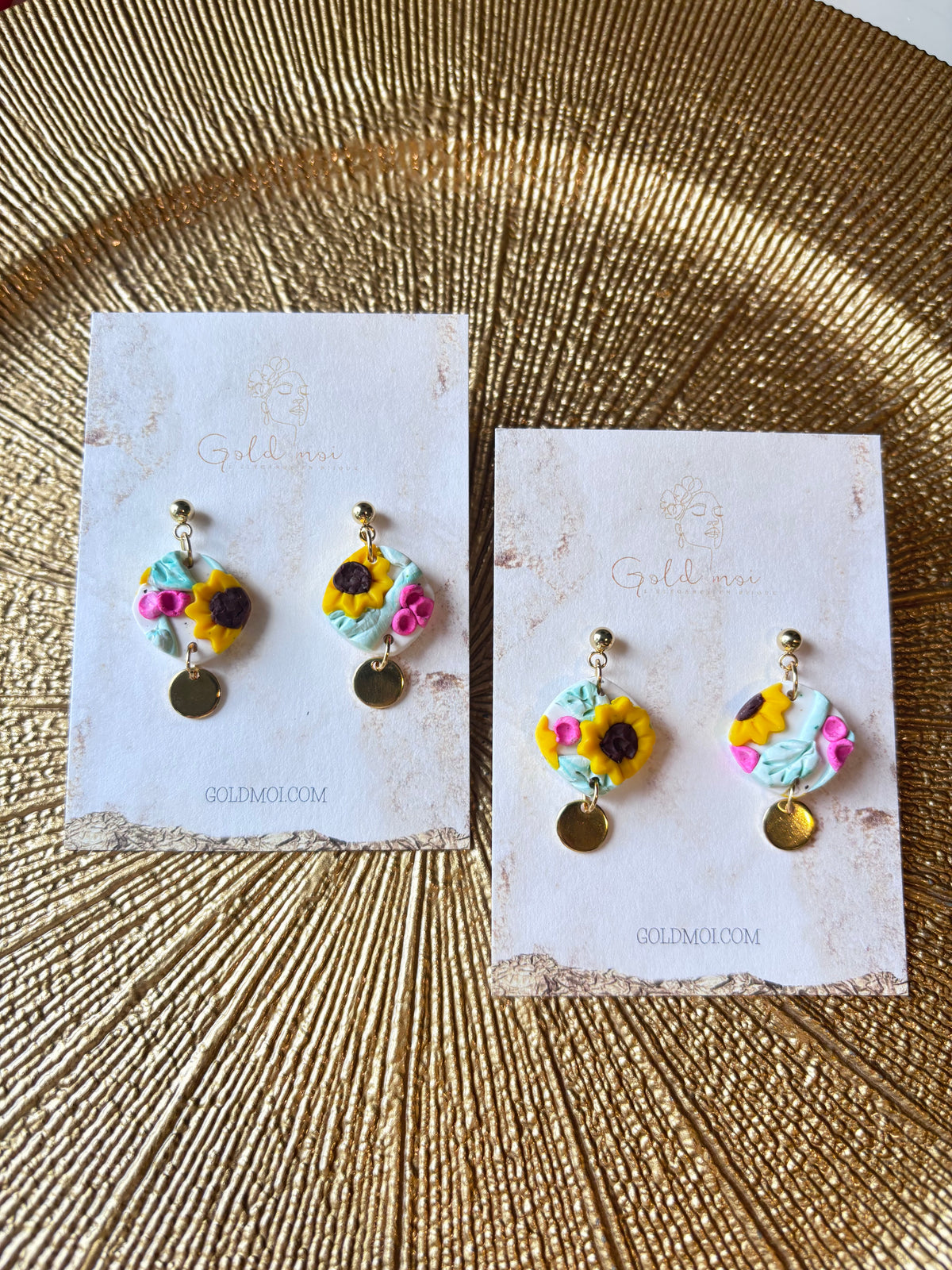 Boucles d'oreilles tournesols