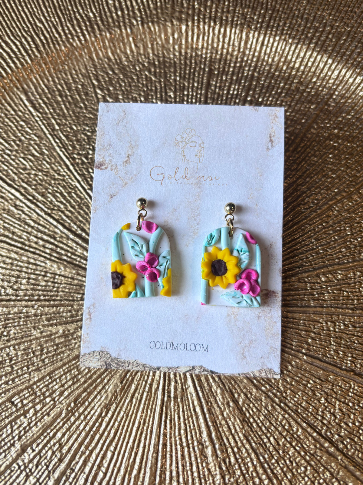 Boucles d'oreilles tournesols